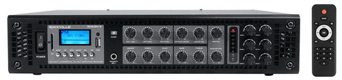 (6) JBL COL600-BK 24" Black 70V Commercial Column Wall Mount Array Sizepeakers+Amp