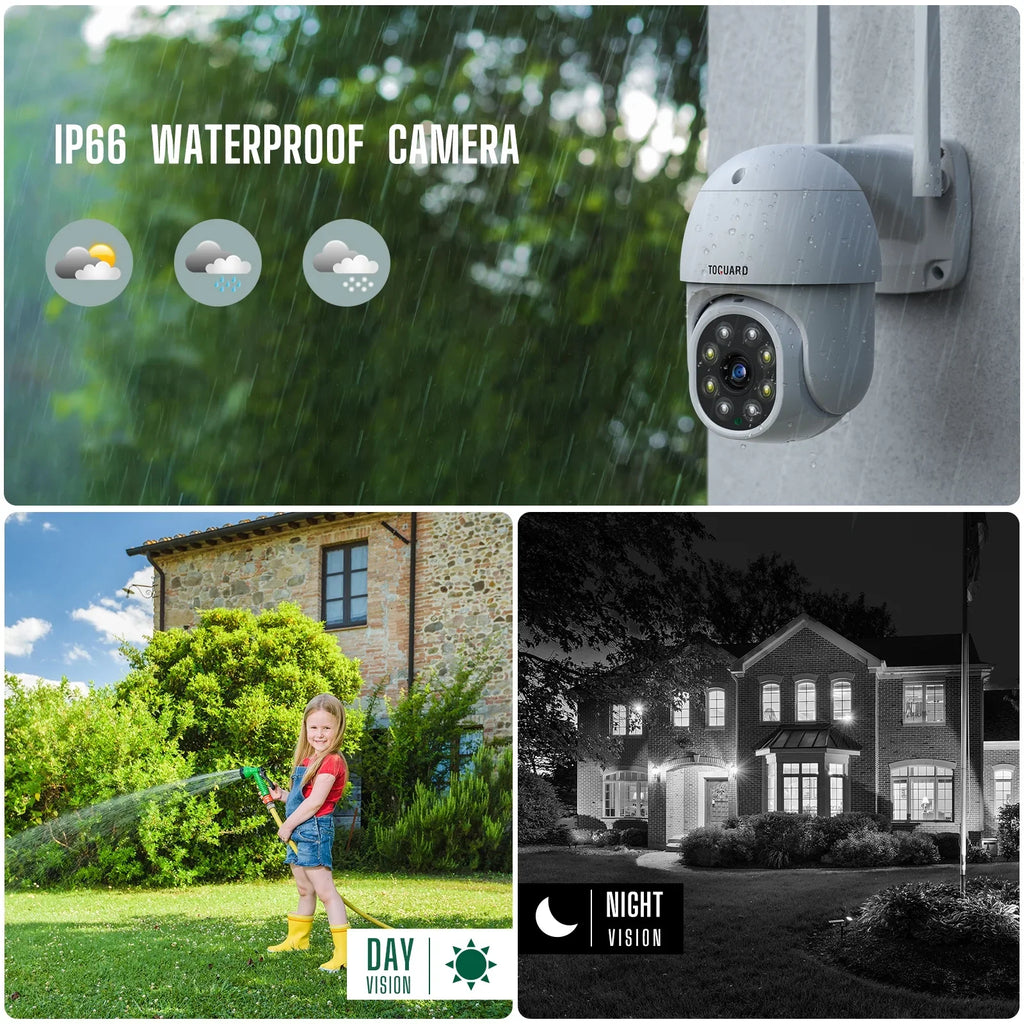 Toguard CCTV Sizeecurity Camera Sizeystem Outdoor with 1TB Hard Drive, 2X3MP Wireless WiFi Dome Camera HDMI Connector