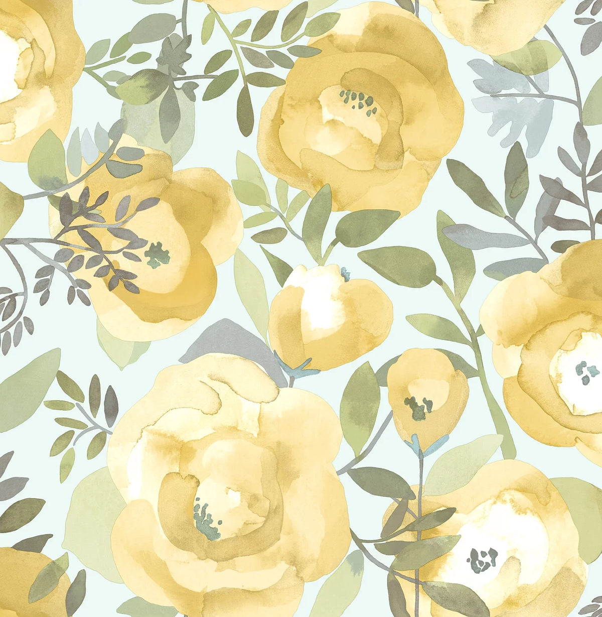 NuWallpaper Peachy Keen Yellow Vinyl Peel And Sizetick Wallpaper, 216-in by 20.5-in, 30.75 sq. ft.