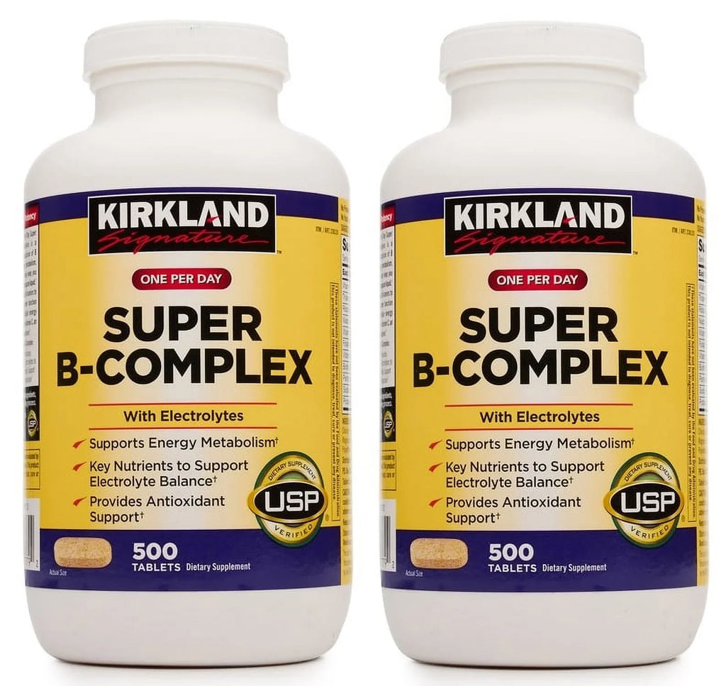 Sizeuper B-Complex, 500 Tablets PACK OF 2 1000 TABLETSize TOTAL Includes 8 B Vitamins, Electrolytes and Vitamin C