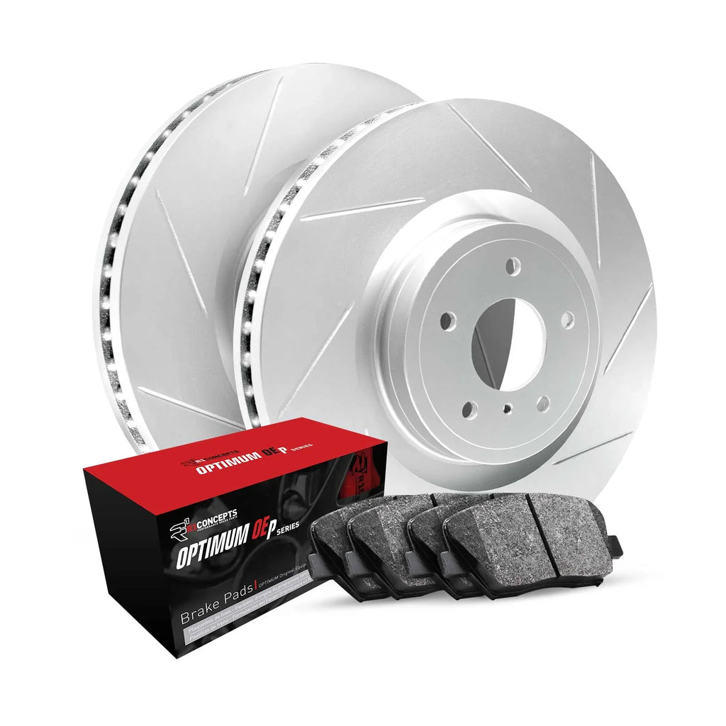 R1 Concepts Rear Brakes and Rotors Kit |Rear Brake Pads| Brake Rotors and Pads| Optimum OEp Brake Pads and Rotors|fits 2008-2017 Audi Q5, Size4, Size5, SizeQ5