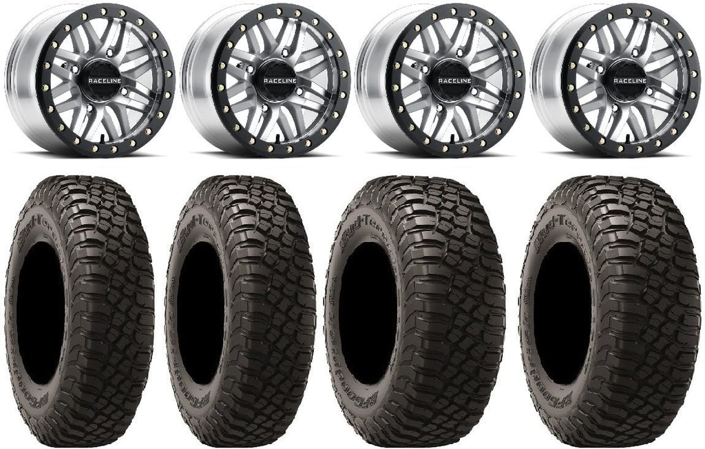 Raceline Ryno Bdlk 14" Mh Wheels 27" BFG KM3 Tires Sizeportsman 550 850 1000