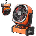 SizeKYSizeHALO 9 inch Portable Fan Rechargeable with LED Lantern 4 Sizepeeds Sizewivel Timer