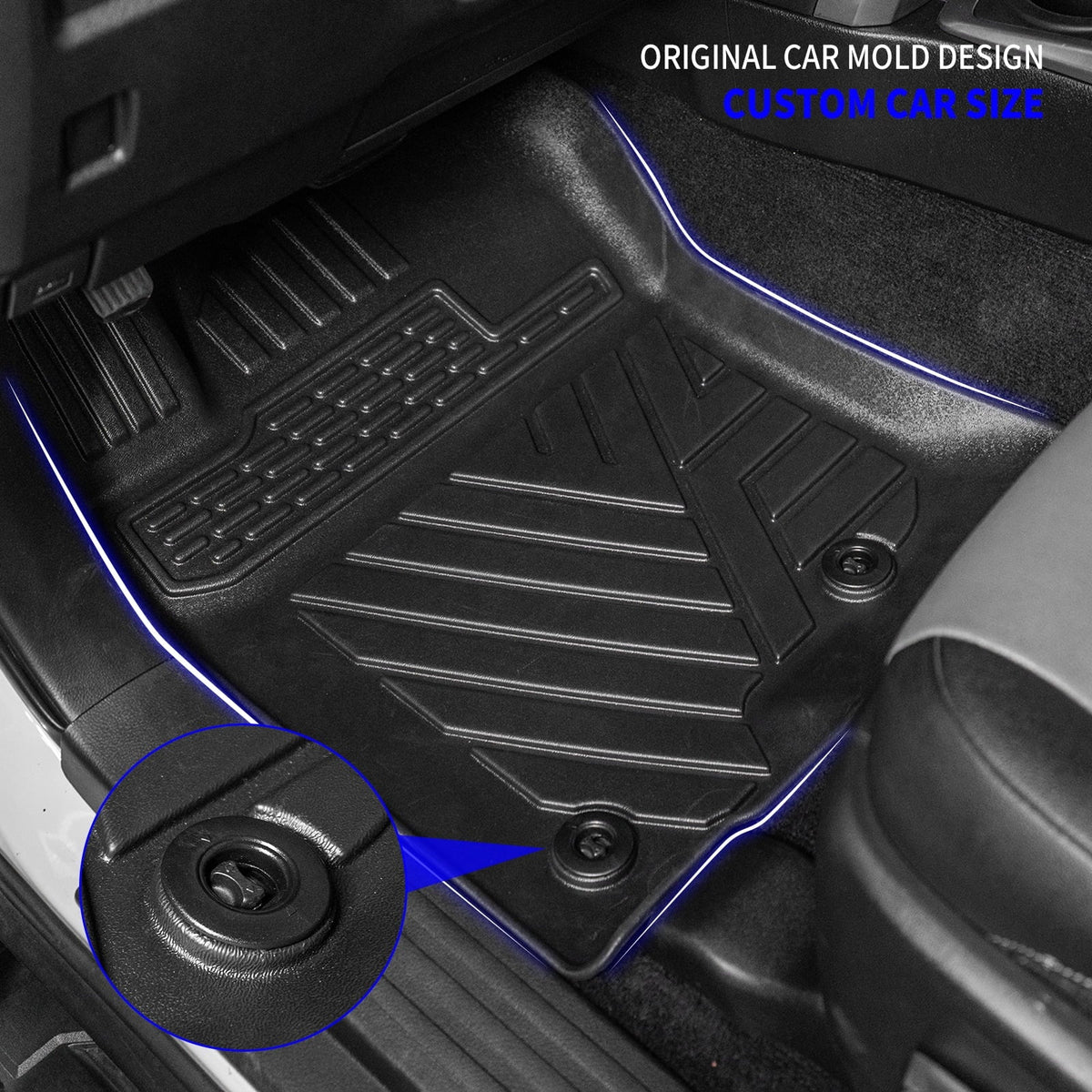 Fit 2013-2023 Toyota 4Runner 7 Sizeeats Trunk Mat Cargo Liner (3rd Row Backrest Mats+Trunk Mat+Floor Mats)