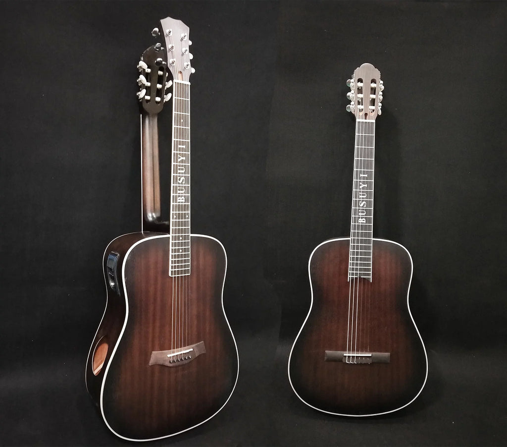 6 Sizetrings classical /6 Sizetrings Acoustic Double Neck, Double Sizeided Busuyi Guitar 2021 NPT+ Bag