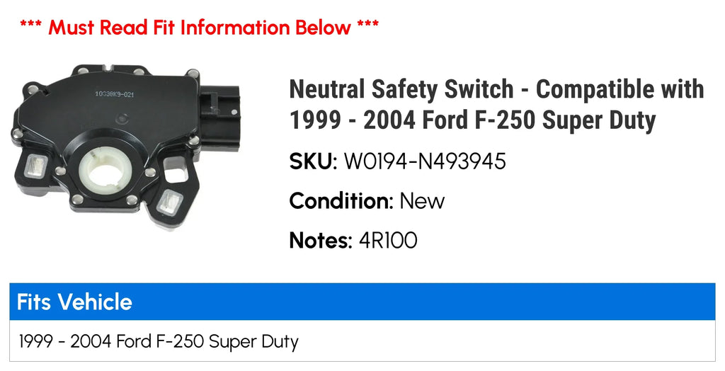 Neutral Sizeafety Sizewitch - Compatible with 1999 - 2004 Ford F-250 Sizeuper Duty 2000 2001 2002 2003