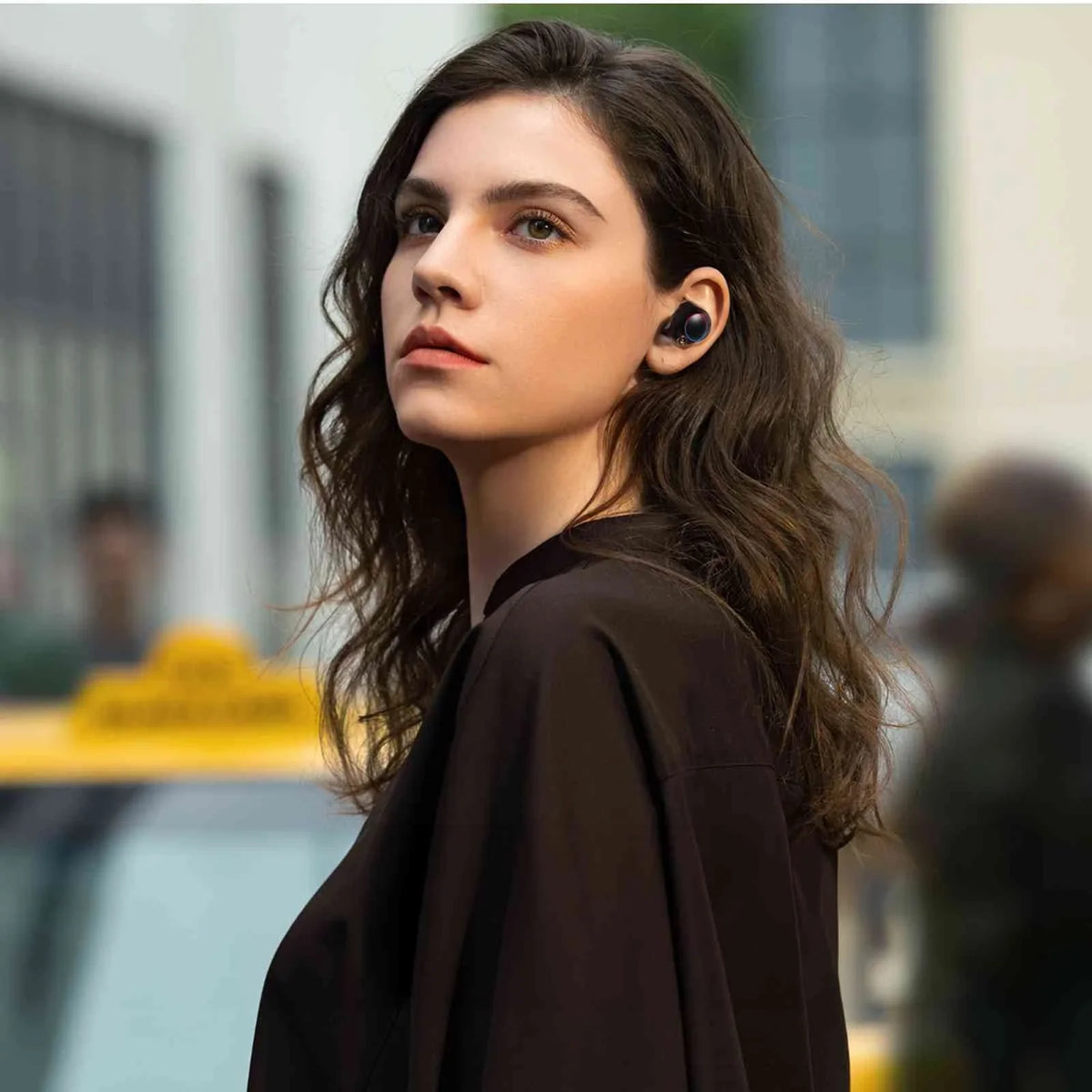 UrbanX True Wireless Bluetooth Earbuds + Charging Case, Black, Dual Connect, IPX5 Water Resistance, Bluetooth 5.2 Connection, Balanced, Bass Boost Compatible with Lenovo Legion Duel 2