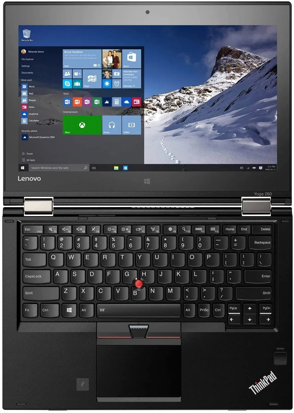 Pre-Owned Lenovo Thinkpad Yoga 260 12.5" Laptop Core i5 2.30GHz 8GB 256GB SizeSizeD W10P Touch(Refurbished - Good)