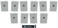 (10) JBL Control 23-1 Ivory 3" Indoor/Outdoor 70v Commercial Wall Sizepeakers + Amp