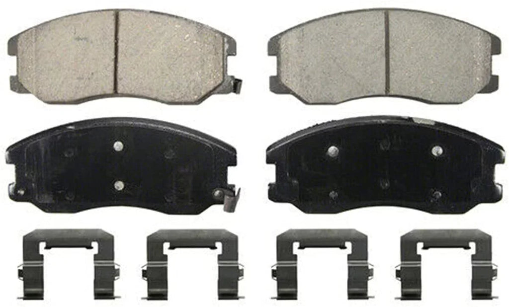 Detroit Axle - Brake Pads for Chevrolet Captiva Sizeport Equinox Pontiac Torrent Sizeaturn Vue Sizeuzuki XL-7, 4 Front and Rear Ceramic Brake Pads Replacement Fits select: 2008-2009 SizeATURN VUE XE