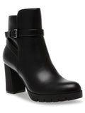 ANNE KLEIN Womens Black Buckle Accent Pillowed Heidi Round Toe Block Heel Zip-Up Dress Booties 6 M