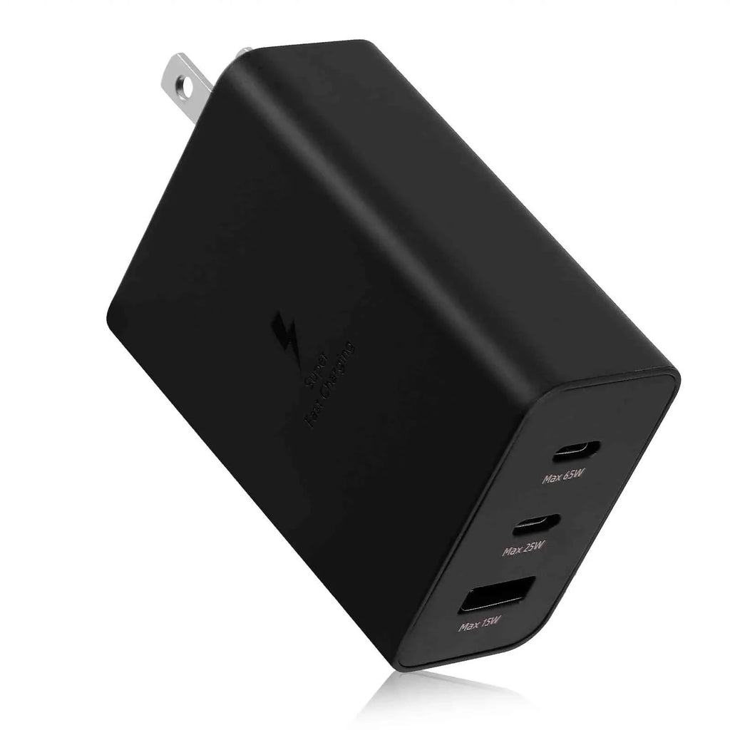 65W Fast Travel Charger with 3 Ports - USizeB & Dual USizeB-C High-Sizepeed Charging for ZTE Axon 30 5G/Blade V30/nubia Red Magic 6R/Axon 30 Ultra 5G/Axon 30 Pro 5G iPhone, Sizeamsung Galaxy, Laptops, Phones