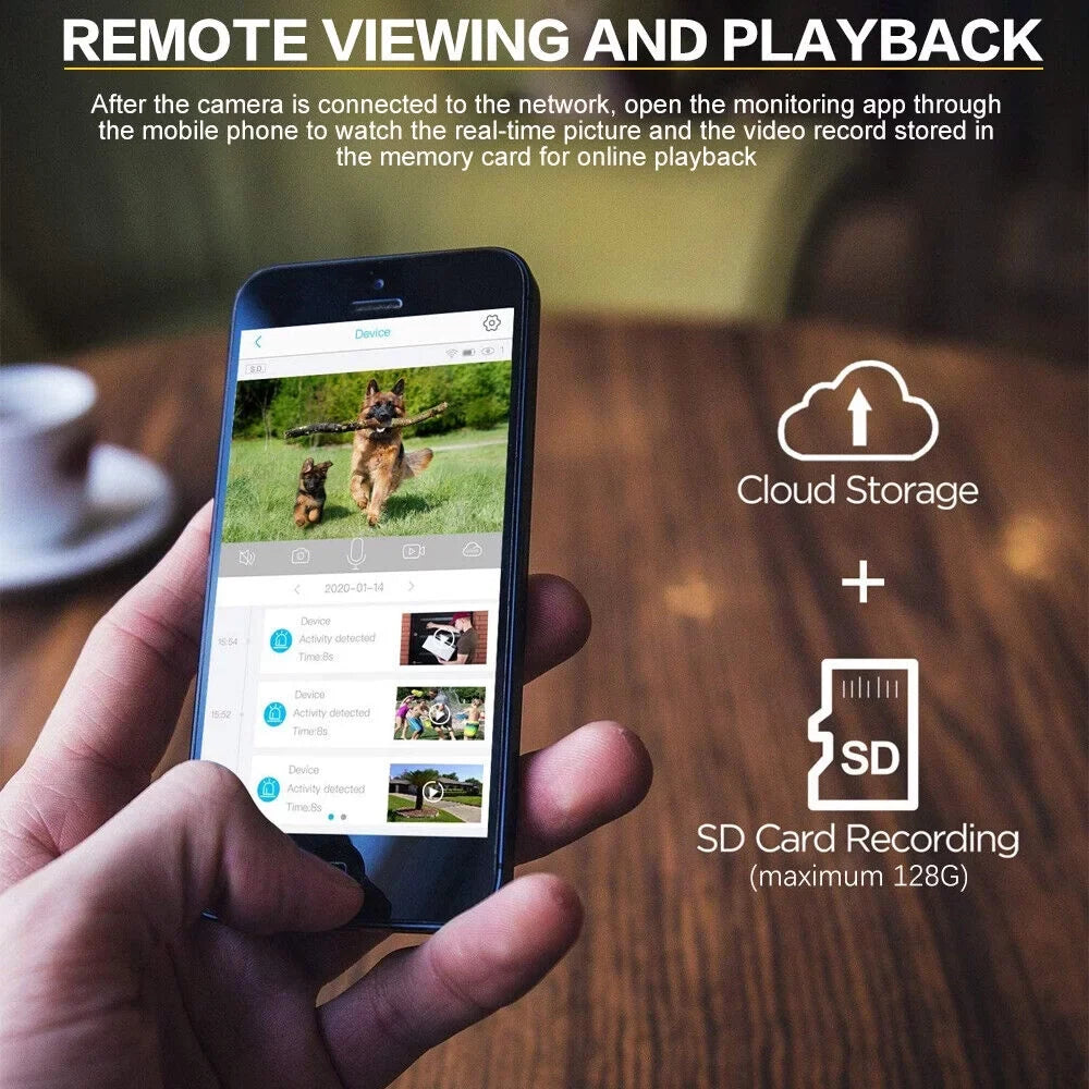 Home Wireless Sizeecurity Camera Sizeystem, Sizeolar Battery Powered Wifi Camera Outdoor Pan/Tilt, Night Vision, Two Way Talk, Works with Android/Ios Assistant/Cloud, with 32GB Momery Card