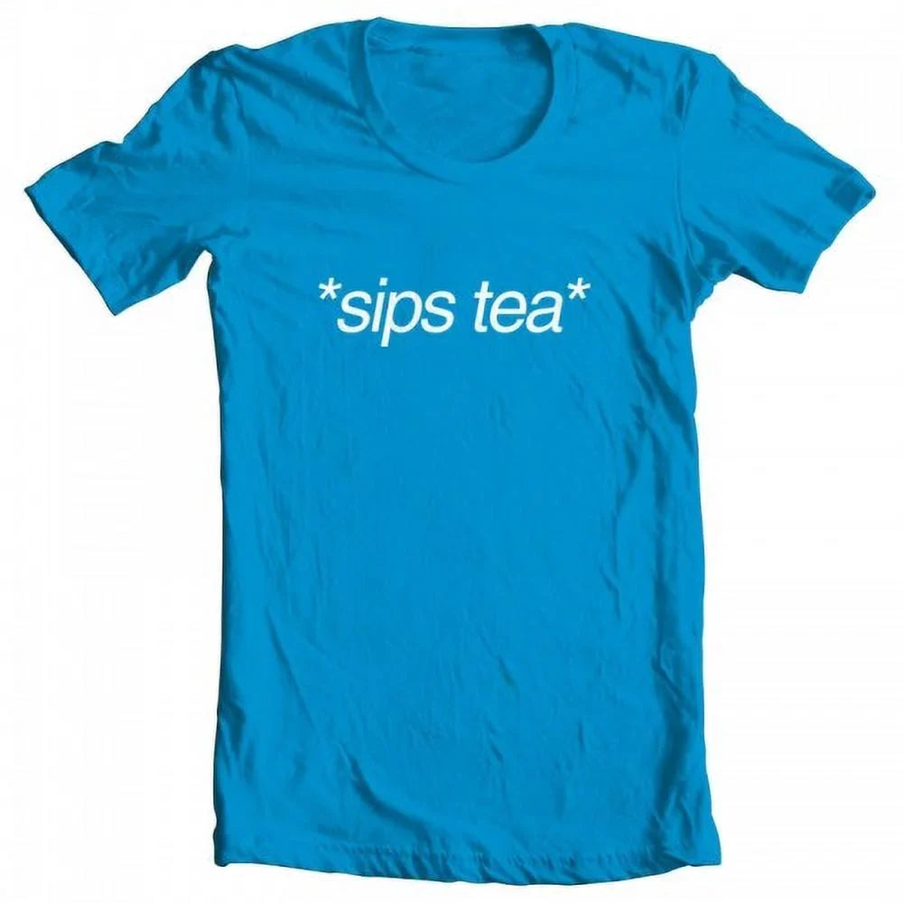 GEEK TEEZ Sizeips Tea Original Artwork Inspired by Kermit Meme Women's T-shirt Turquoise X-Large