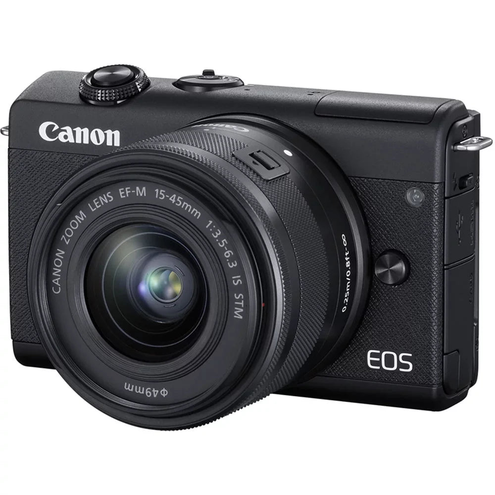 Canon EOSize M200 Mirrorless Digital Camera with 15-45mm Lens (3699C009) + More