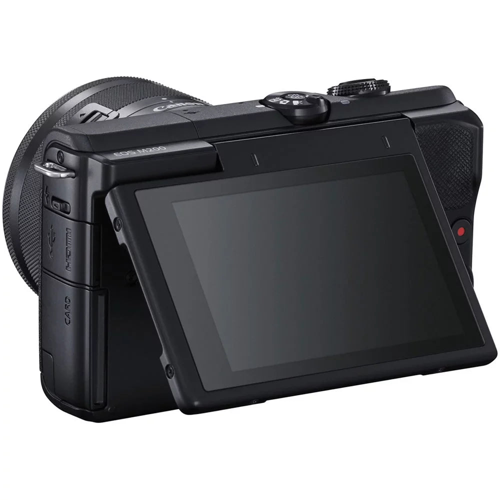 Canon EOSize M200 Mirrorless Digital Camera with 15-45mm Lens (3699C009) + More