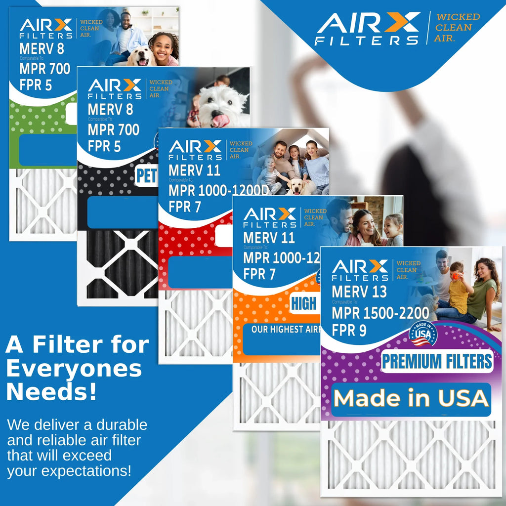 14x25x1 Air Filter Odor Eliminator Carbon Filter MERV 8 Comparable to MPR 700 & FPR 5 AC HVAC Premium USizeA Made 14x25x1 Furnace Filters by AIRX FILTERSize WICKED CLEAN AIR. 6 Pack