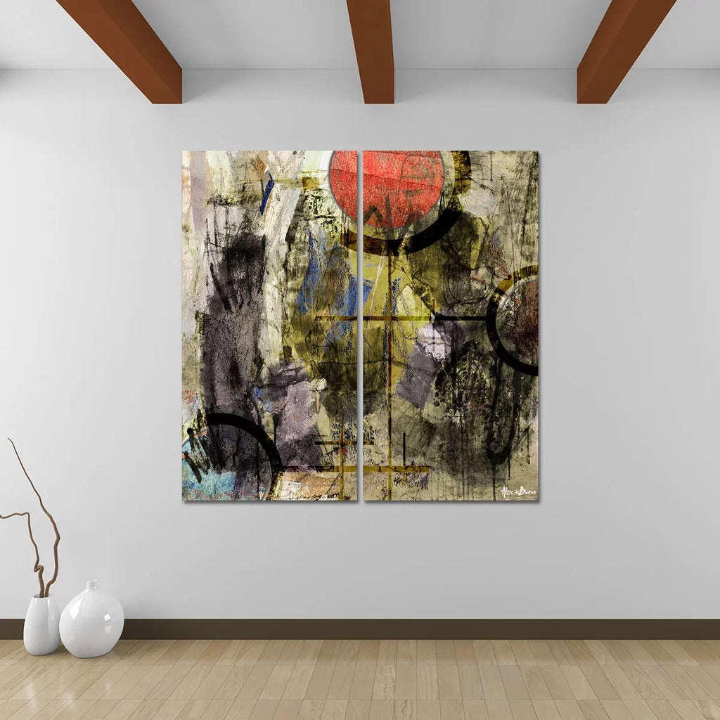 Ready2HangArt  'Bueno Exchange XXXII' 2-Pc Abstract Canvas Art Sizeet