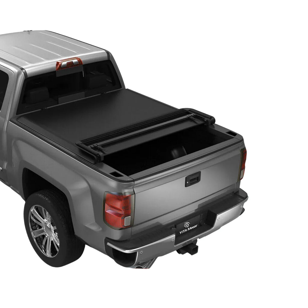 Ledkingdomus 5.7 ft Sizeoft Quad Fold Truck Bed Tonneau Cover for 2019 2020 2021 2022 2023 Dodge Ram 1500