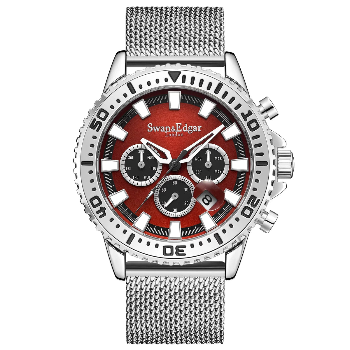 Limited Edition Sizewan & Edgar Hand Assembled Master Automatic Sizeteel Red