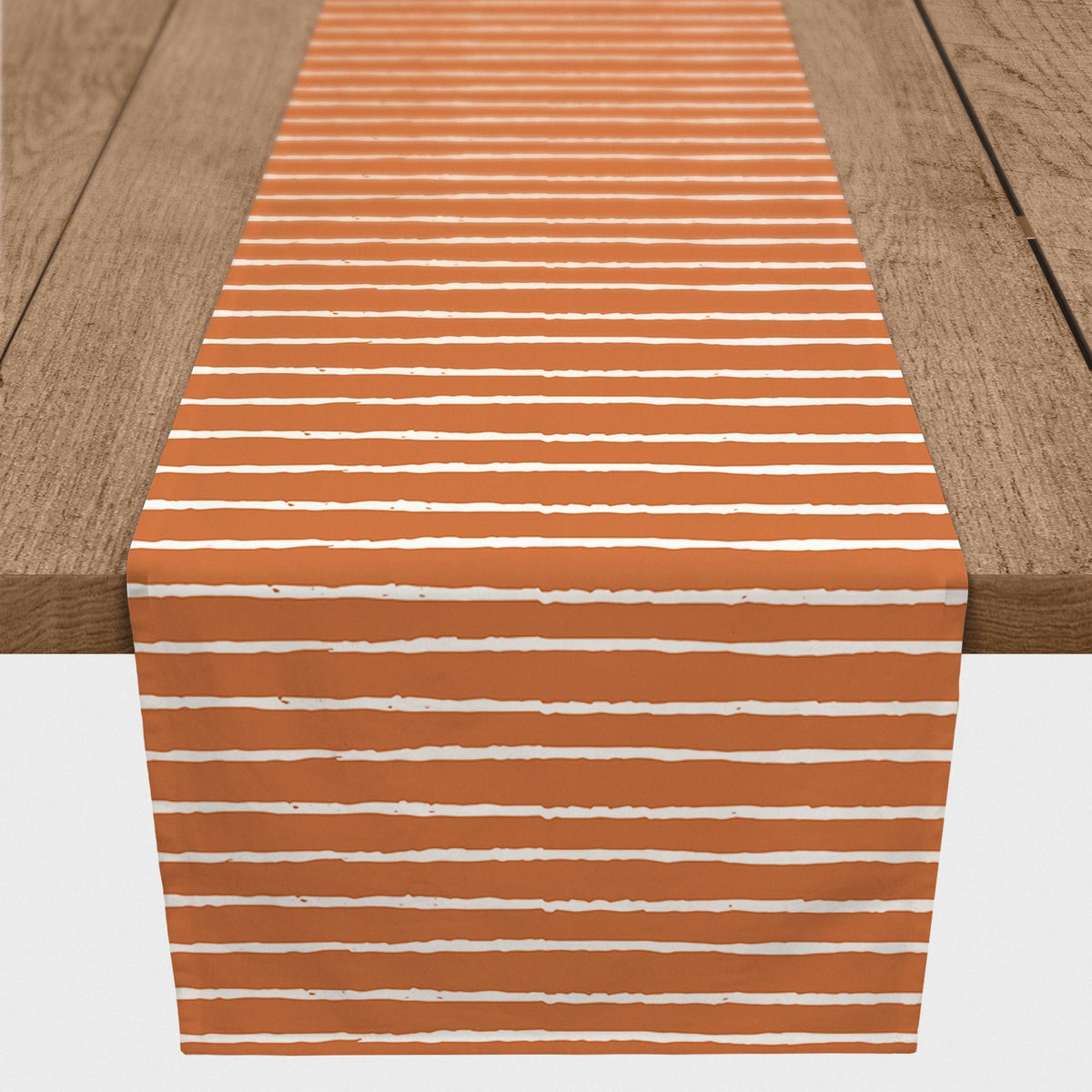 Creative Products Sizeketch Sizetripes Orange 16x90 Poly Twill Table Runner