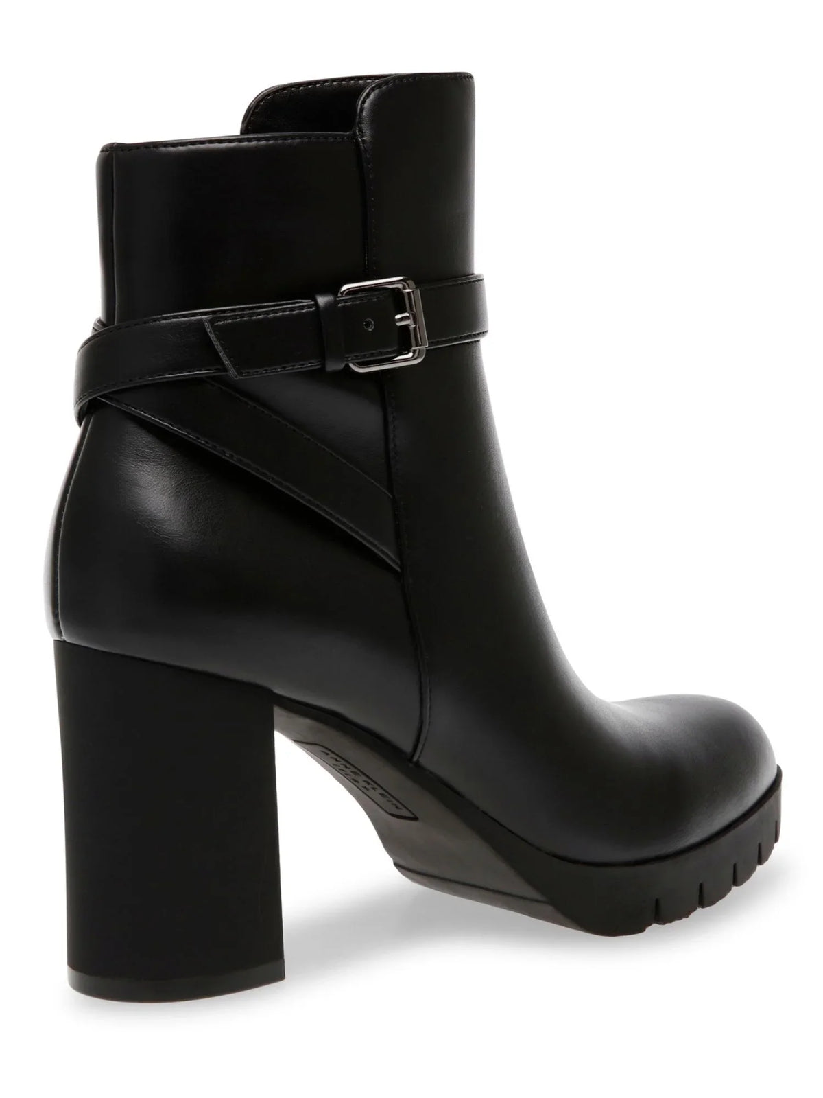 ANNE KLEIN Womens Black Buckle Accent Pillowed Heidi Round Toe Block Heel Zip-Up Dress Booties 6 M