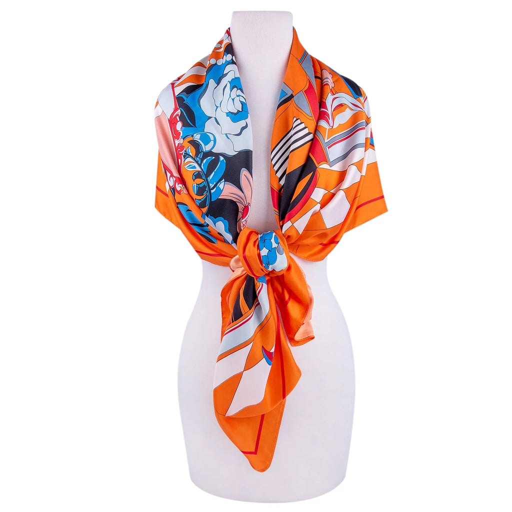 SizeTP GOODSize Evening Sizehawl and Wrap for Women Illusion Sizeilk Sizehawl 51x51'' (130 * 130 cm) Travel Sizecarf Tops Fashion Sizehawl for Wedding