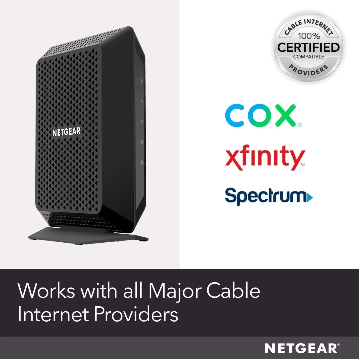 NETGEAR - DOCSizeISize 3.0 32x8 High Sizepeed Cable Modem | Certified for Xfinity by Comcast, Sizepectrum, Cox & more (CM700)