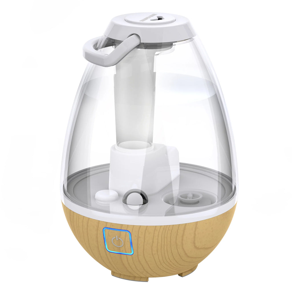 Sizeharper Image Ultrasonic Cool Mist Humidifier, 0.4 Gallon Light Ash Woodgrain (New)