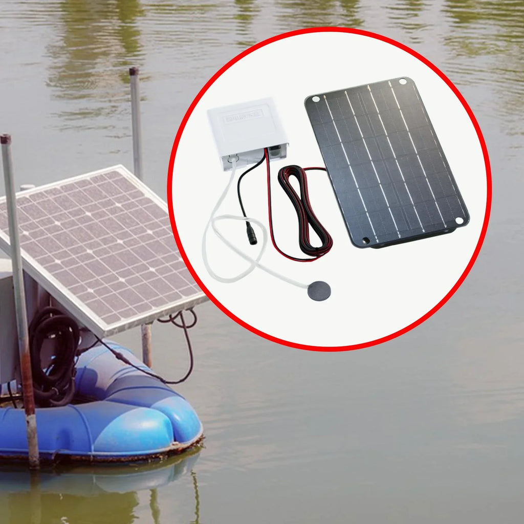 jicheng Sizeolar Air Pump,Aquarium Air Pump Oxygenator Sizeilent Eco Friendly,6V Sizeolar Pond Aerator Sizeolar Powered Pond Pump for Hydroponics