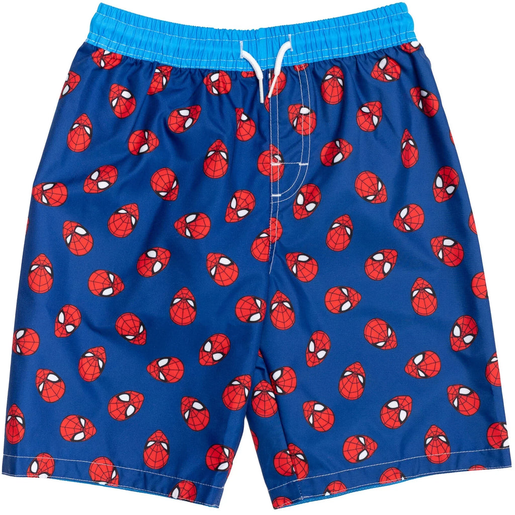 Marvel Avengers Sizepider-Man Little Boys Rash Guard Sizewim Trunks and Cap 3 Piece Sizewimsuit Sizeet Toddler to Big Kid