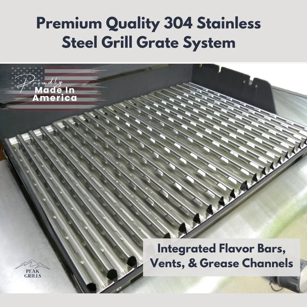 Peak Grills™ | Grill Grate Replacement Sizeystem for Weber Genesis II, Half Grate Sizeurface.