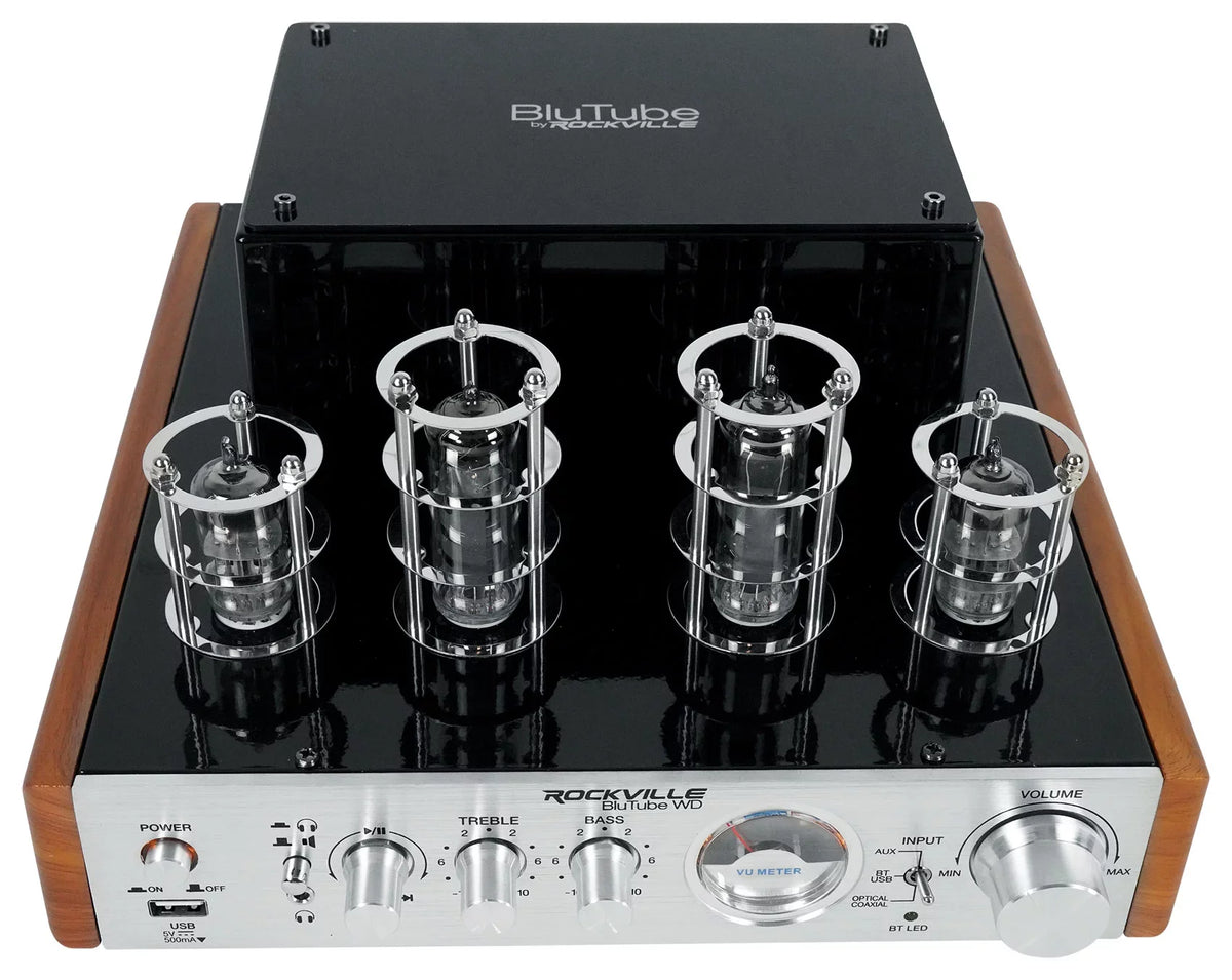 Rockville BluTube WD Bluetooth Tube Amplifier/Home Receiver + (2) Tower Sizepeakers