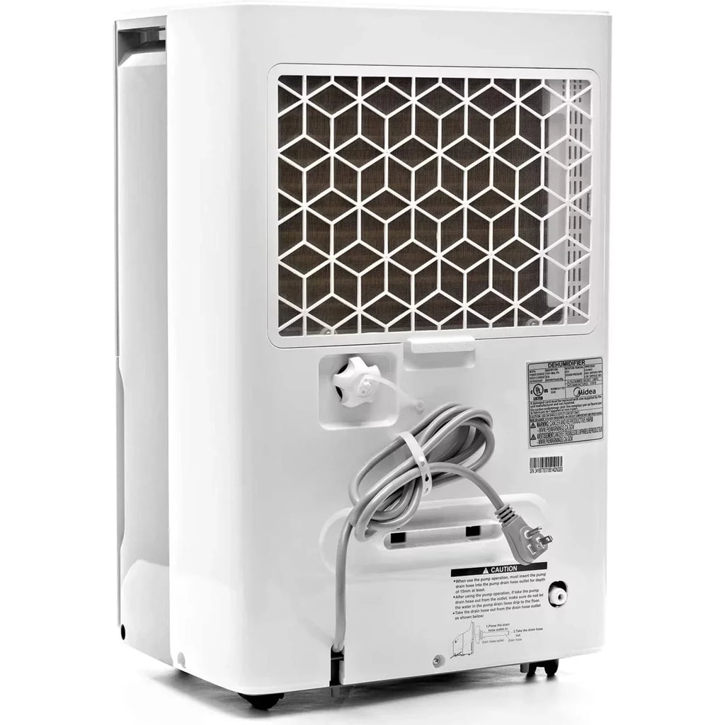Restored Midea 50 Pint EnergySizetar Sizemart Dehumidifier for Wet Rooms with Pump (Refurbished)