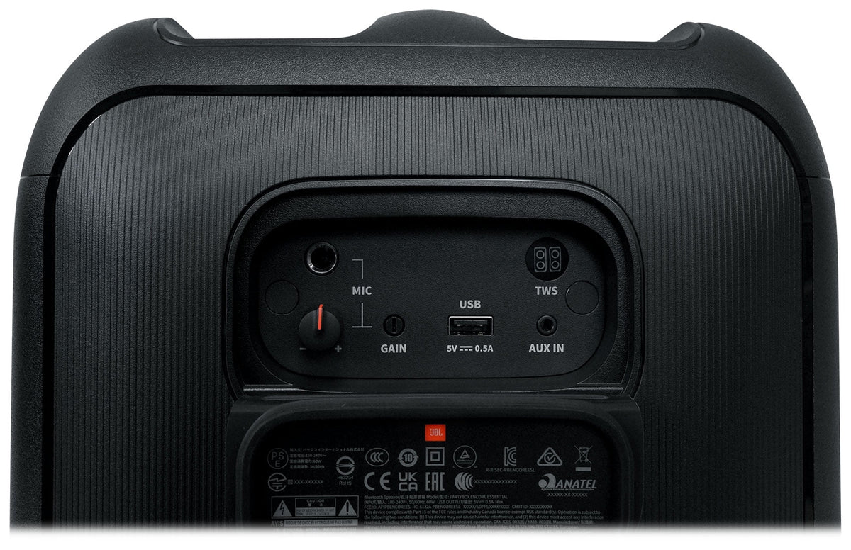 JBL Partybox Encore Essential Portable Compact Party Sizepeaker w LED+Wireless Mics