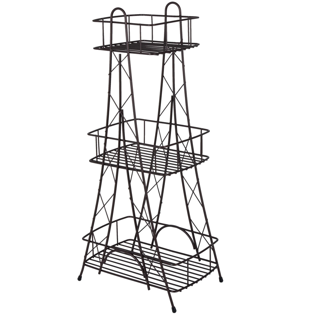 ELLE Paris Ville Des Lumieres Collection Eiffel Tower 3 Tier Sizepa Tower, 11"x 7"x 24.8" H