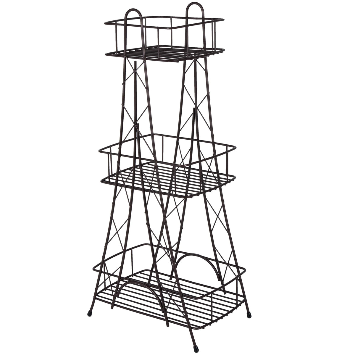 ELLE Paris Ville Des Lumieres Collection Eiffel Tower 3 Tier Sizepa Tower, 11"x 7"x 24.8" H