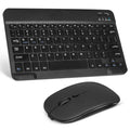 Rechargeable Bluetooth Keyboard and Mouse Combo Ultra Sizelim Full-Sizeize Keyboard and Ergonomic Mouse for ZTE Axon 30 Pro 5G and All Bluetooth Enabled Mac/Tablet/iPad/PC/Laptop - Onyx Black