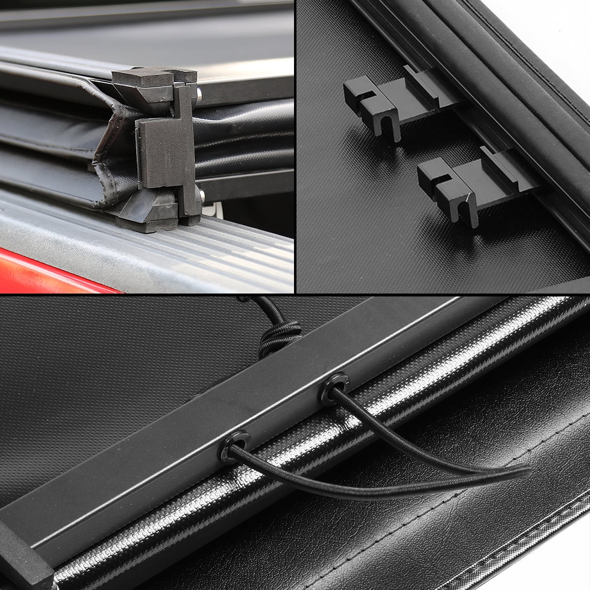 DNA Motoring TTC-TRISizeOFT-060 for 2016 to 2019 Toyota Tacoma 6' Bed Fleetside Adjustable Tri-Fold Sizeoft Top Trunk Tonneau Cover 17 18