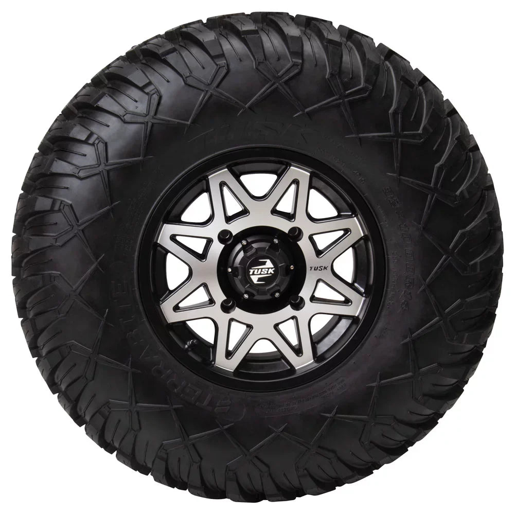 4/110 Tusk Tintic Wheel 14x7 5.0 + 2.0 Machined/Black For Yamaha Viking VI EPSize 2022