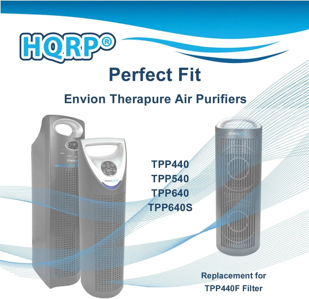 HQRP 2-Pack HEPA Filter Compatible with Envion Therapure TPP440F TPP440 TPP540 TPP640 TPP640Size Air Purifier