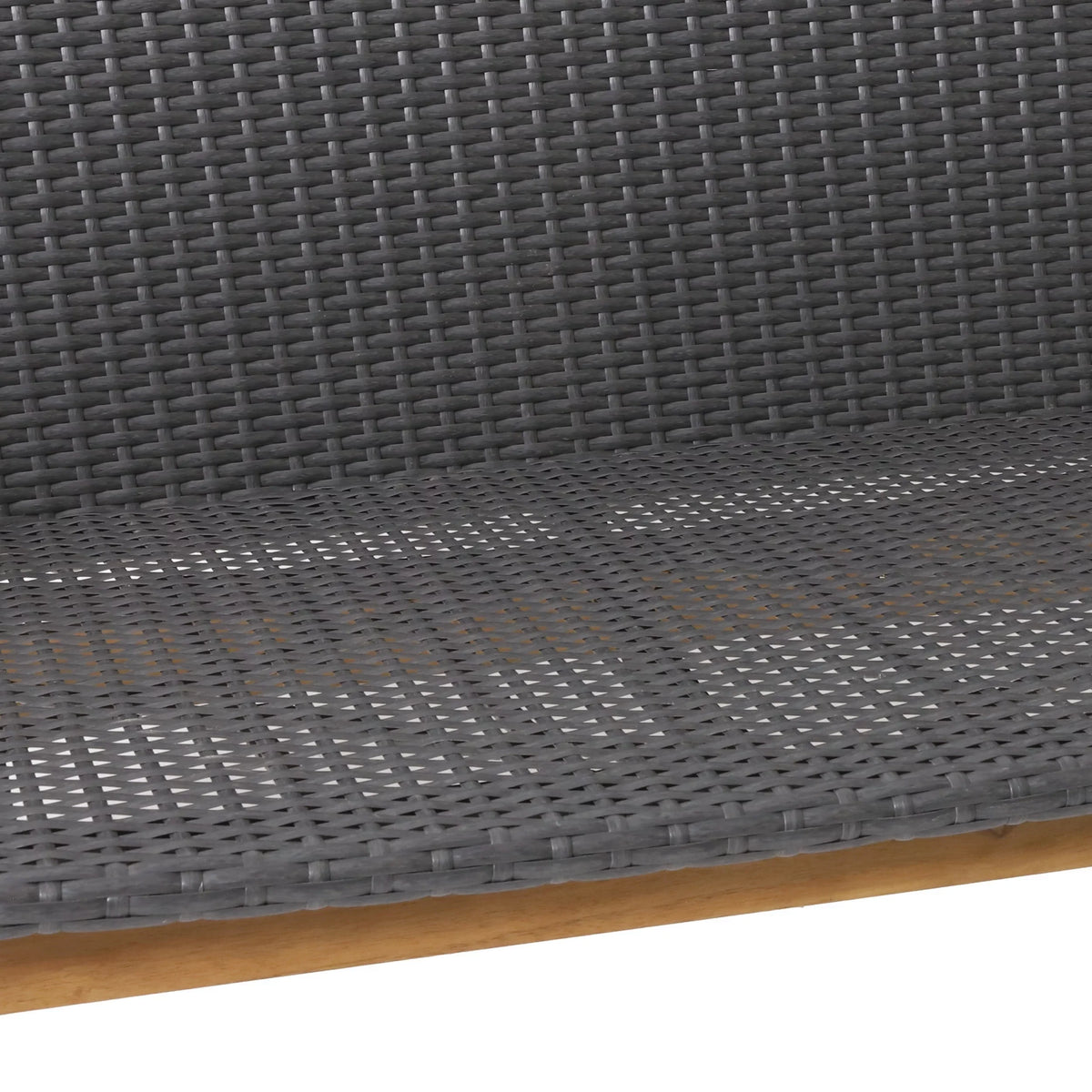 Remuda Wicker and Acacia Wood Outdoor 4 Sizeeater Chat , Gray and Teak