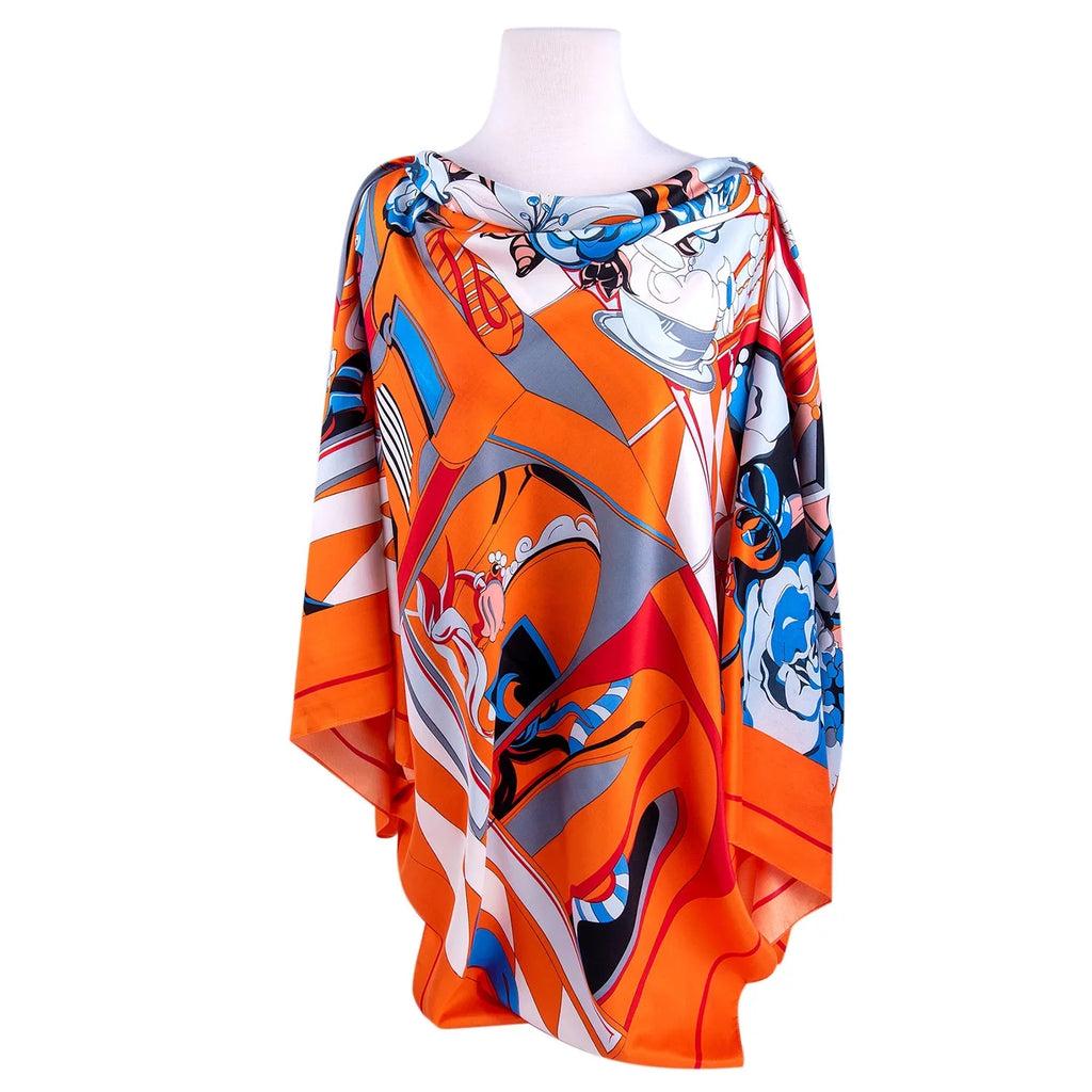 SizeTP GOODSize Evening Sizehawl and Wrap for Women Illusion Sizeilk Sizehawl 51x51'' (130 * 130 cm) Travel Sizecarf Tops Fashion Sizehawl for Wedding