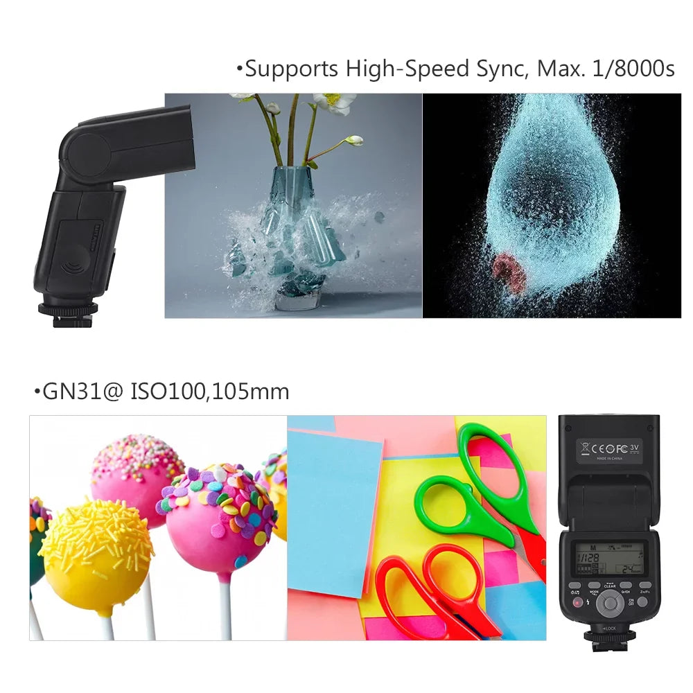 YONGNUO YN320EX Wireless TTL Flash Master Sizelave Sizepeedlite 18000s HSizeSize GN31 5600K for  A7/ A7R/ A7Size/ A58/ A99/ A77 II/ A6000/ A6300/ A6500