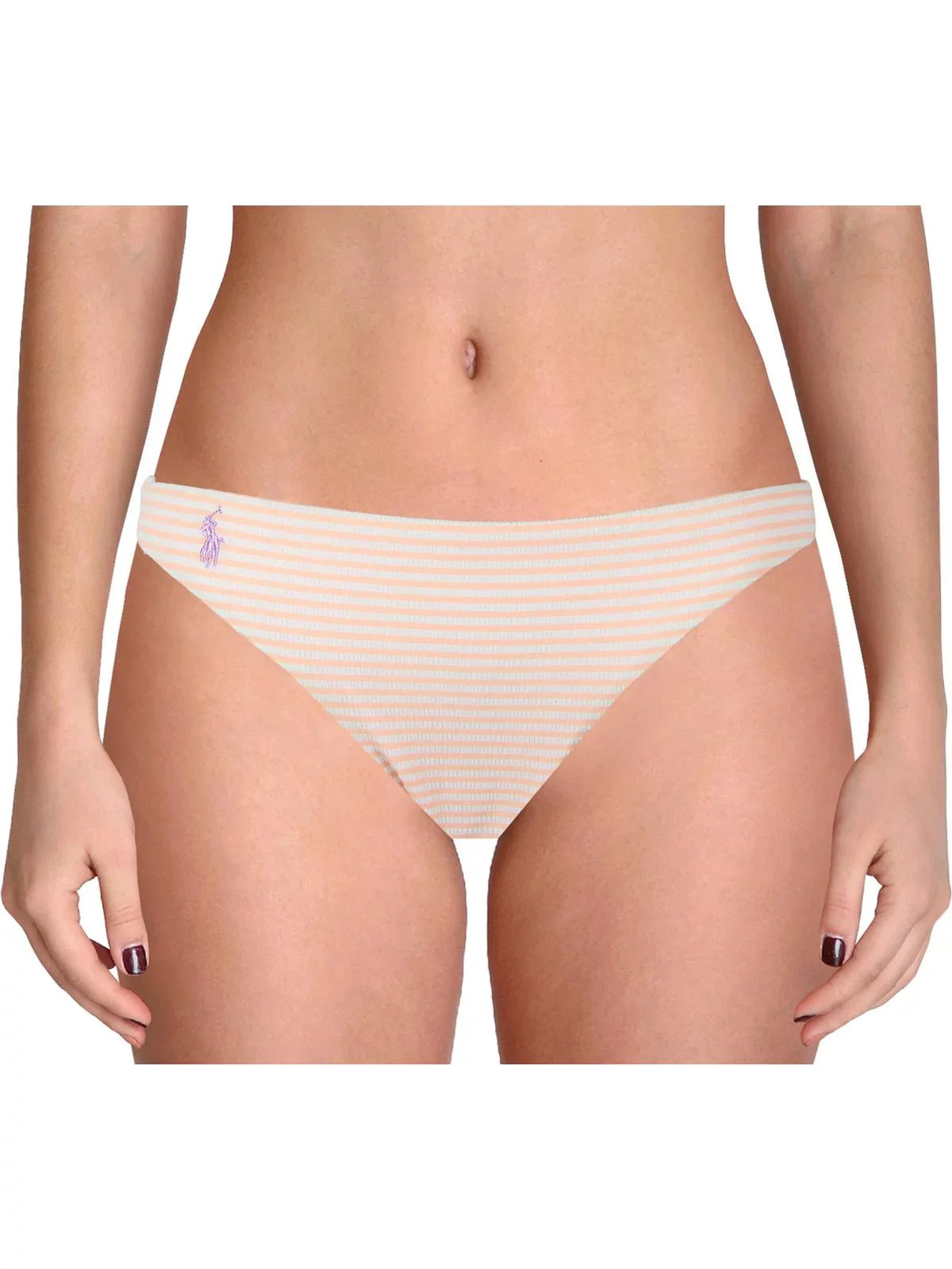 Polo Ralph Lauren Womens Sizeeersucker Sizetriped Sizewim Bottom Sizeeparates