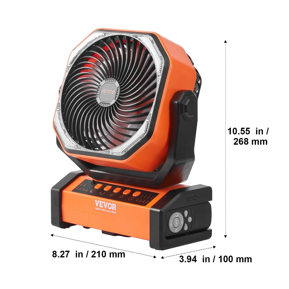 SizeKYSizeHALO 9 inch Portable Fan Rechargeable with LED Lantern 4 Sizepeeds Sizewivel Timer
