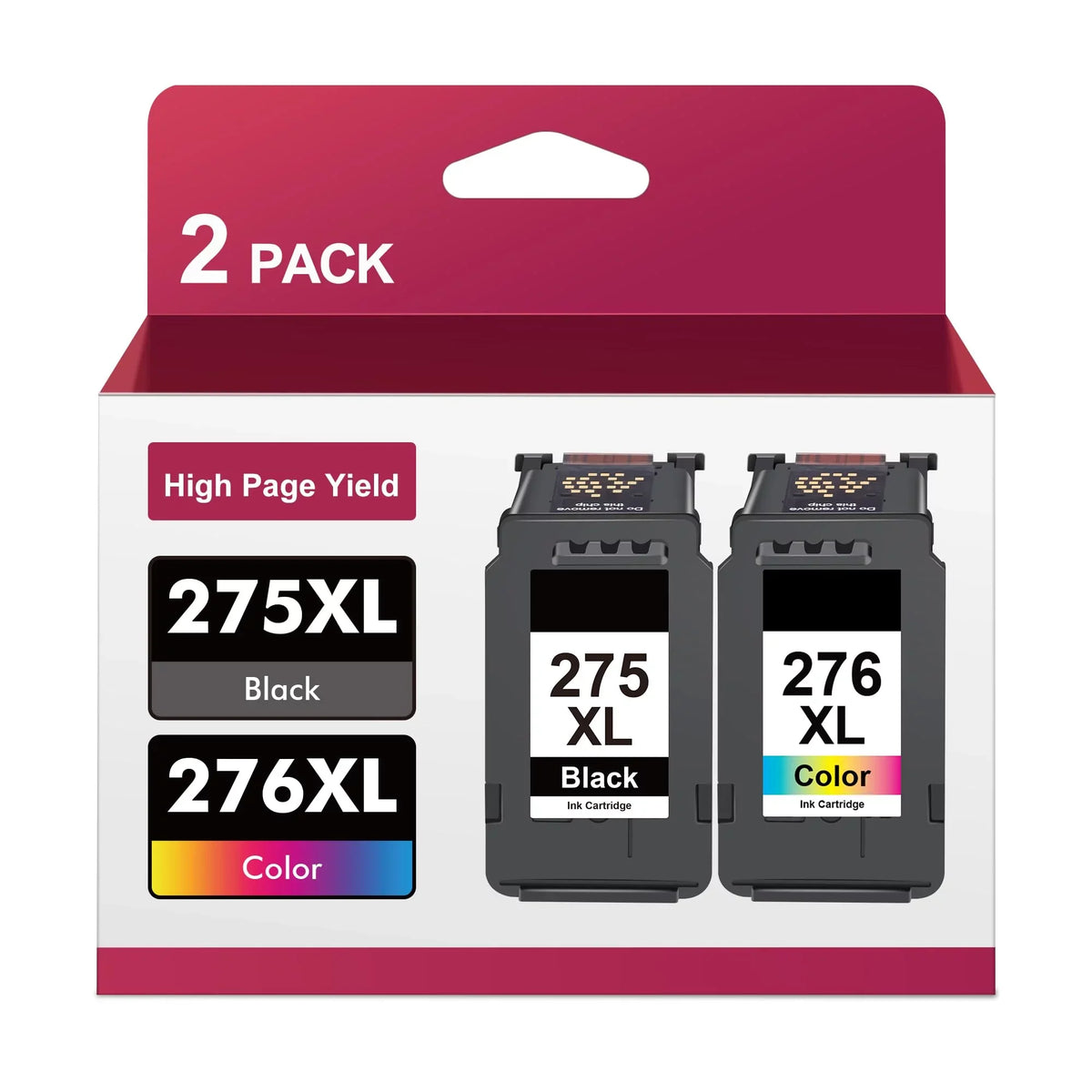 PG-275XL CL-276XL for Canon 275XL and 276XL Ink Cartridges Combo Pack 275XL 276XL 275 XL 276 XL for PIXMA TSize3520 TR4720 TR4722 TSize3522 TSize3500 TR4700 Printers (1 Black, 1 Color)