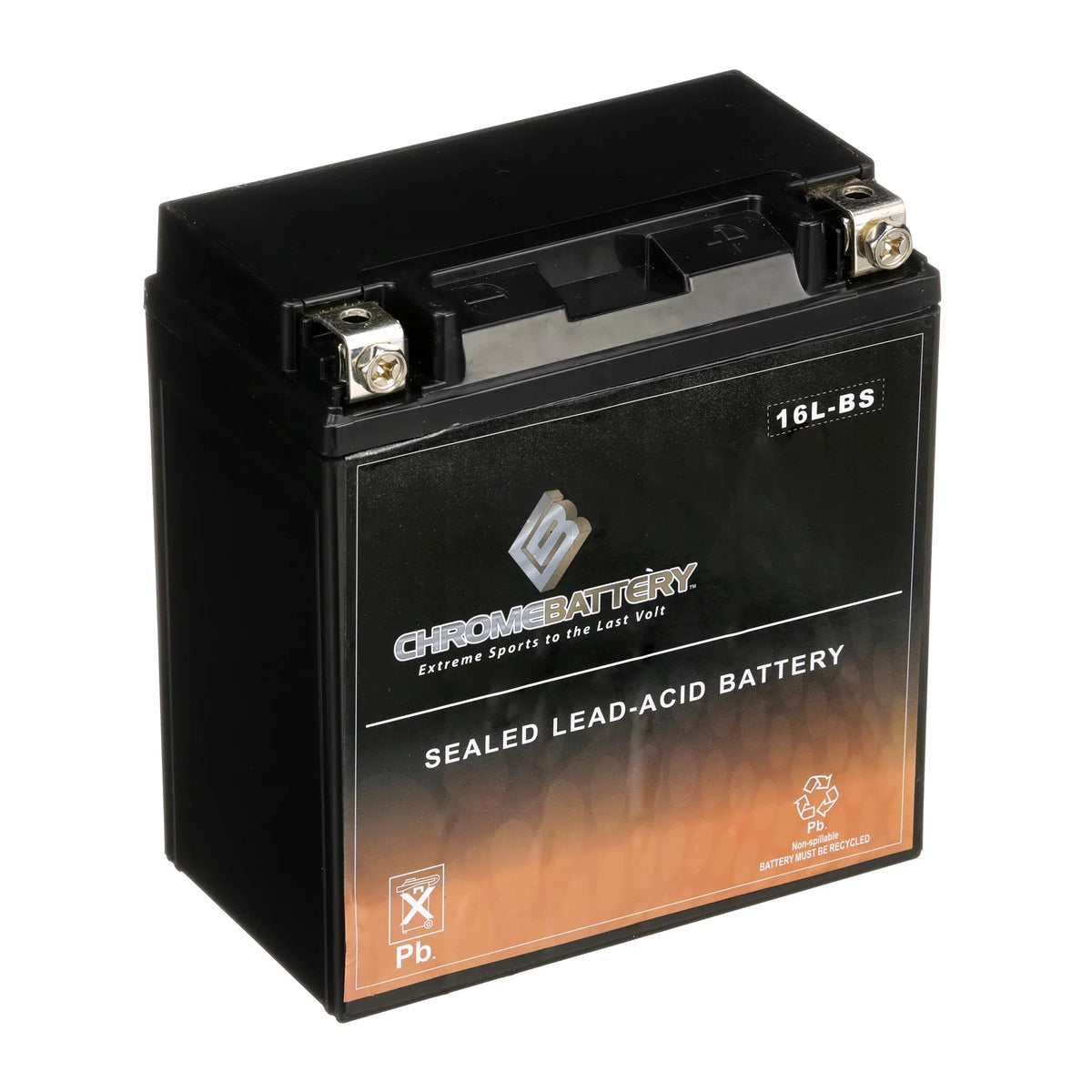 Chrome Battery YTX16L-BSize (16L-BSize 12 Volt,14 Ah, 230 CCA) Jet Sizeki Battery for Yamaha Wave Runner 1995