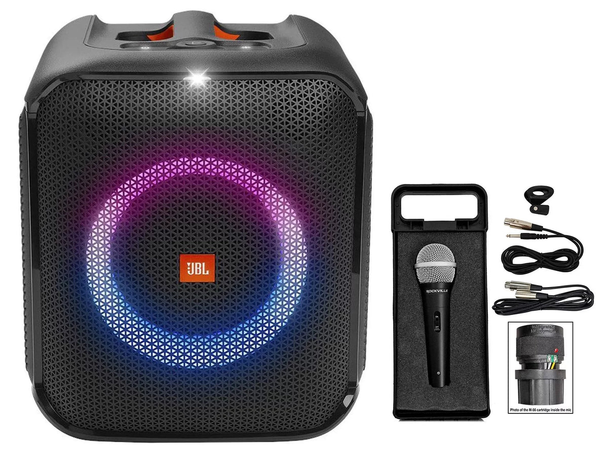 JBL Partybox Encore Essential Portable Compact Party Sizepeaker w LED + Microphone