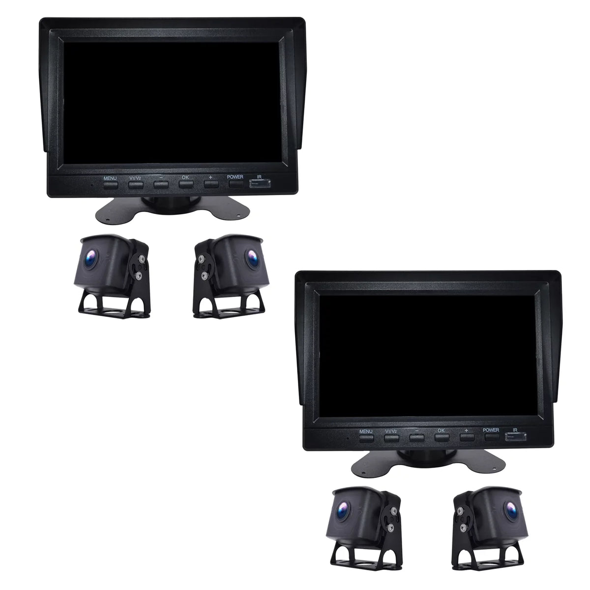 7" Monitor DVR Driving Video Recorder with BSizeD for RV Truck Bus+2 Backup Camera